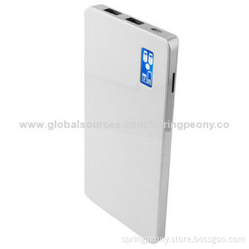 8,000mAh Lithium Polymer Power Banks, Support TF Card Storage, 5V DC/1A Input